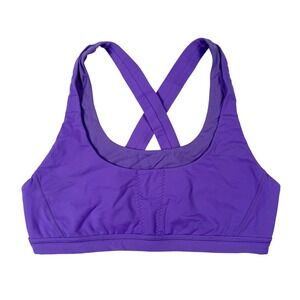 Lululemon Energy Bra Women Size 12 Purple Excellent Criss Cross Back LW2562S